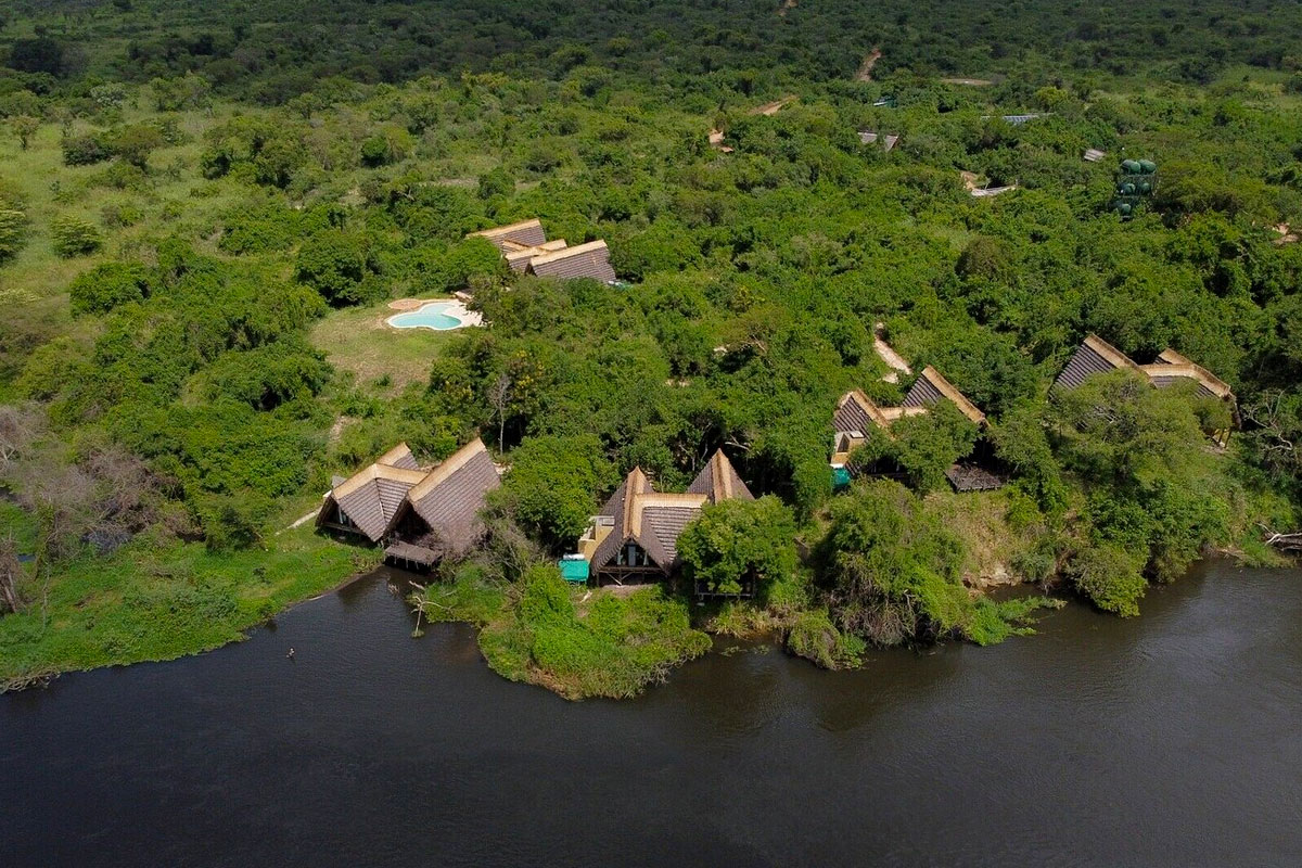 Nile Safari Lodge aerial view